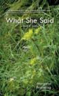 Image for What She Said : A Book of Poems