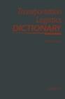 Image for Transportation-Logistics Dictionary
