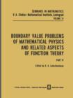 Image for Boundary Value Problems of Mathematical Physics and Related Aspects of Function Theory Part IV
