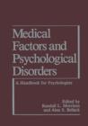 Image for Medical Factors and Psychological Disorders