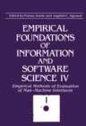 Image for Empirical Foundations of Information and Software Science IV