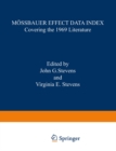 Image for Mossbauer Effect Data Index: Covering the 1969 Literature