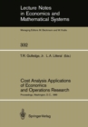 Image for Cost Analysis Applications of Economics and Operations Research: Proceedings of the Institute of Cost Analysis National Conference, Washington, D.C., July 5-7, 1989