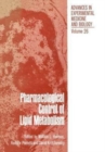 Image for Pharmacological Control of Lipid Metabolism