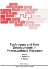 Image for Techniques and New Developments in Photosynthesis Research