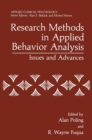 Image for Research Methods in Applied Behavior Analysis: Issues and Advances
