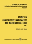 Image for Studies in Constructive Mathematics and Mathematical Logic: Part I