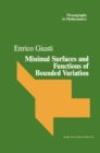 Image for Minimal Surfaces and Functions of Bounded Variation. : vol. 80