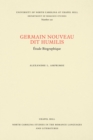 Image for Germain Nouveau dit Humilis: Etude Biographique