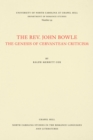 Image for Rev. John Bowle: The Genesis of Cervantean Criticism