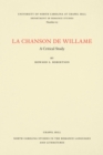 Image for La Chanson de Willame: A Critical Study