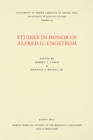 Image for Studies in Honor of Alfred G. Engstrom