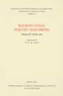 Image for Raimon Vidal, Poetry and Prose: Volume II: Abrile issia : Volume II,