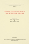 Image for Hispanic Studies in Honor of Nicholson B. Adams