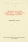 Image for Reappearing Characters in Balzac&#39;s Comedie Humaine