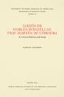Image for Jardin de nobles donzellas, Fray Martin de Cordoba: A Critical Edition and Study