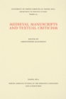Image for Medieval Manuscripts and Textual Criticism