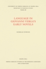Image for Language in Giovanni Verga&#39;s Early Novels