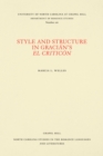 Image for Style and Structure in Gracian&#39;s El Criticon