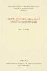 Image for Don Quijote (1894-1970): A Selective Annotated Bibliography