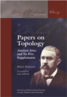 Image for Papers on topology: analysis situs and its five supplements