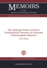 Image for The optimal version of Hua&#39;s fundamental theorem of geometry of rectangular matrices