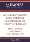 Image for An Elementary Recursive Bound for Effective Positivstellensatz and Hilbert&#39;s 17th Problem