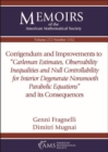 Image for Corrigendum and improvements to &quot;Carleman Estimates, Observability Inequalities and Null Controllability for Interior Degenerate Nonsmooth Parabolic Equations&quot; and its consequences