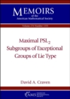Image for Maximal $\textrm {PSL}_2$ Subgroups of Exceptional Groups of Lie Type