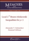 Image for Local Lp -Brunn-Minkowski Inequalities for p &lt; 1