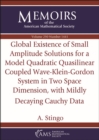 Image for Global Existence of Small Amplitude Solutions for a Model Quadratic Quasilinear Coupled Wave-Klein-Gordon System in Two Space Dimension, with Mildly Decaying Cauchy Data