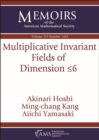 Image for Multiplicative Invariant Fields of Dimension $\leq 6$