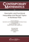 Image for Geometric and Functional Inequalities and Recent Topics in Nonlinear PDEs