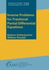 Image for Inverse Problems for Fractional Partial Differential Equations