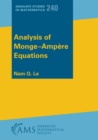 Image for Analysis of Monge-Ampere Equations : volume 240
