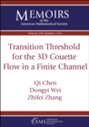 Image for Transition Threshold for the 3D Couette Flow in a Finite Channel