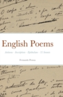 Image for English Poems : Antinous - Inscriptions - Epithalium - 35 Sonnets