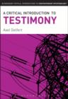 Image for A critical introduction to testimony