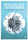 Image for Analyzing text and discourse  : eight approaches for the social sciences