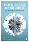 Image for Analyzing text and discourse: eight approaches for the social sciences
