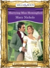Image for Marrying Miss Hemingford
