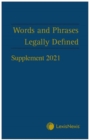 Image for Words and Phrases Legally Defined 2021 Supplement