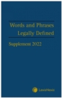Image for Words and phrases legally defined: 2022 supplement