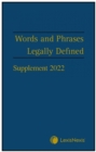 Image for Words and phrases legally defined: 2023 supplement