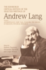 Image for The Edinburgh critical edition of the selected writings of Andrew LangVolume 2,: Literary criticism, history, biography