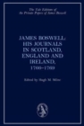 Image for James Boswell  : the journals in Scotland, England and Ireland, 1766-1769