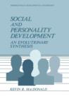 Image for Social and Personality Development : An Evolutionary Synthesis