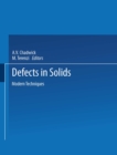 Image for Defects in Solids: Modern Techniques