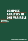Image for Complex Analysis in One Variable.