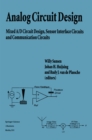 Image for Analog Circuit Design: Mixed A/D Circuit Design, Sensor Interface Circuits and Communication Circuits